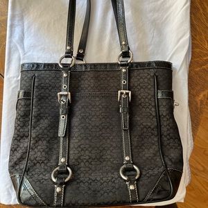 Coach leather/Canvas purse 00849-F12344